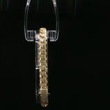 Diamond-Encrusted Yellow Gold Cuban Link Bracelet