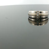 White Gold Diamond Three-Stone Band Ring