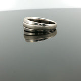 White Gold Diamond Three-Stone Band Ring