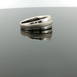 White Gold Diamond Three-Stone Band Ring