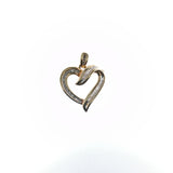 Diamond Heart Pendant in Yellow Gold