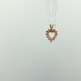 Ruby Open Heart Pendant in Yellow Gold