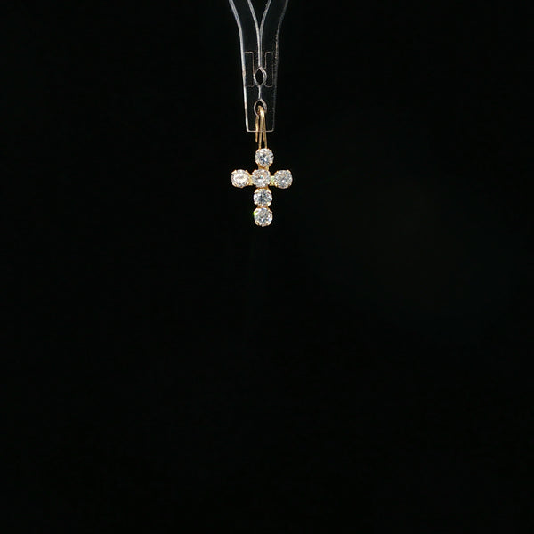Yellow Gold Diamond Cross Pendant