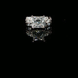 Princess Cut Diamond Engagement Ring in White Gold