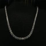 Graduated Diamond Tennis Necklace in White Gold
