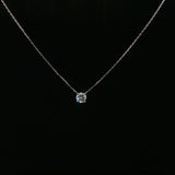 White Gold Diamond Solitaire Necklace
