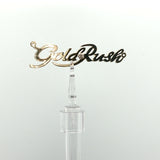Yellow Gold 'Gold Rush' Script Pendant with Diamond Accent