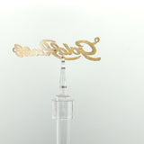 Yellow Gold 'Gold Rush' Script Pendant with Diamond Accent