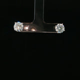 Round Diamond Stud Earrings in White Gold