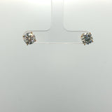 Classic Round Diamond Solitaire Stud Earrings — Yellow Gold