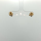 Classic Round Diamond Solitaire Stud Earrings — Yellow Gold
