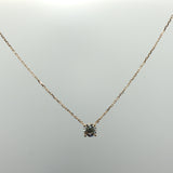 Diamond Solitaire Pendant Necklace in Yellow Gold