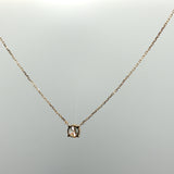 Diamond Solitaire Pendant Necklace in Yellow Gold