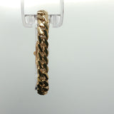 Diamond-Accented Yellow Gold Chain Bracelet