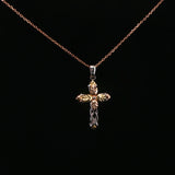 Rose Gold Cross Charm Necklace