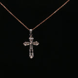 Rose Gold Cross Charm Necklace