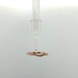 Rose Gold Curved Diamond Wedding Ring