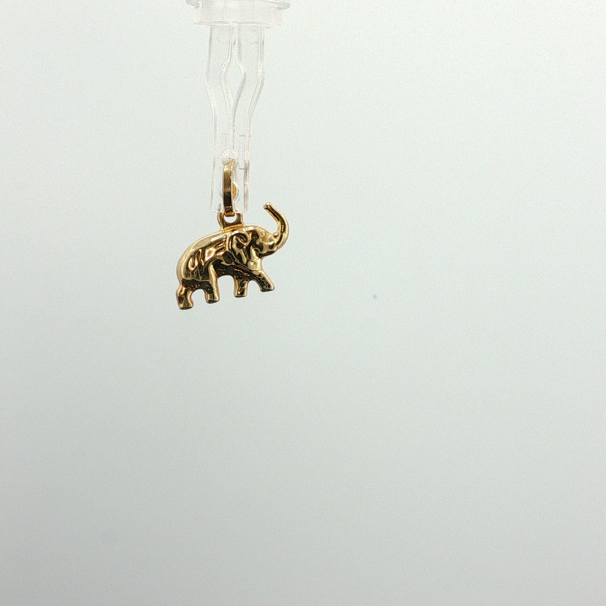Polished Yellow Gold Elephant Pendant
