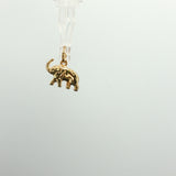 Polished Yellow Gold Elephant Pendant