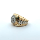 Yellow Gold Multistone Ring with Brilliant Cut Diamonds