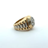Yellow Gold Multistone Ring with Brilliant Cut Diamonds