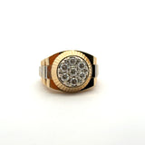 Yellow Gold Multistone Ring with Brilliant Cut Diamonds