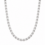 Sterling silver box chain hanging view