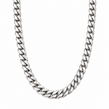 Sterling silver cuban chain hanging view