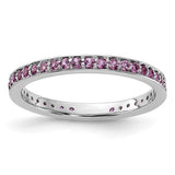 Sterling Silver Stackable Expressions Created Pink Sapphire Ring