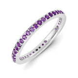 Sterling Silver Stackable Expressions Amethyst Ring