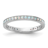 Sterling Silver Stackable Expressions Created Opal Ring