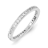 Sterling Silver Stackable Expressions Created White Sapphire Ring